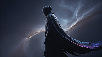 Void Walker — Cosmic Wanderer, Void Walker, Hooded Figure, Cloak, Silhouette HD wallpaper