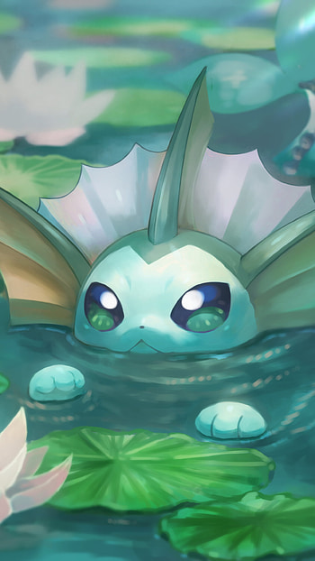 Kikuyoshi Vaporeon Art, video game, Pokemon HD phone wallpaper