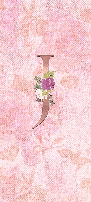 Rose gold flower J, magenta, pink, luxury, latter, alphabet HD phone wallpaper
