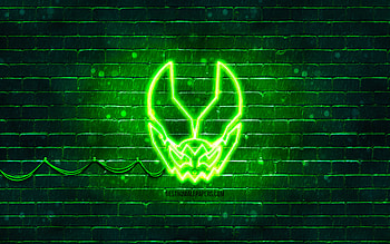 Kamen Rider Revice green logo, , Kamen Raida Ribaisu, green brickwall, Kamen Rider Revice logo, manga, Kamen Rider Revice neon logo, Kamen Rider Revice HD wallpaper