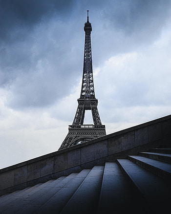 Eiffel tower, architecture of Paris, stairs HD phone wallpaper