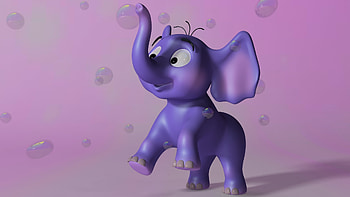 3D Elephant, 3d, elephant, cartoons HD wallpaper