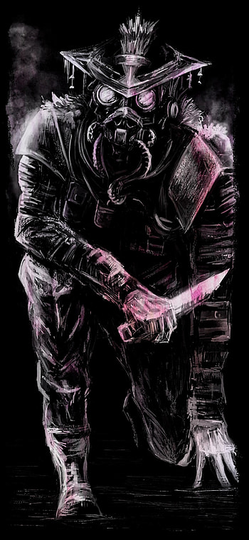 Blood Hound, b&w, Apex legends, remake, bloodhound HD phone wallpaper