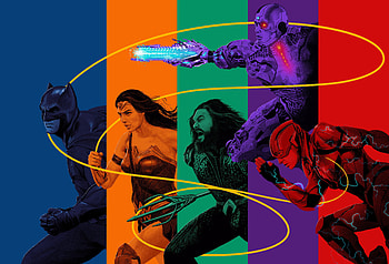 Justice league, batman, wonder woman, aquaman, cyborg, the flash HD wallpaper