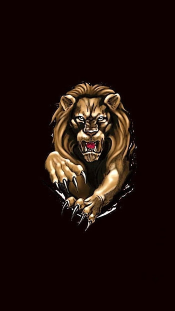 Black Lion, Golden, Black, lion HD phone wallpaper