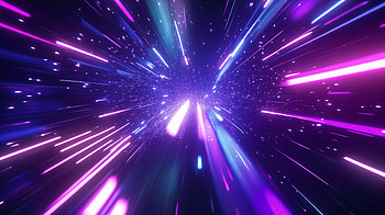 Warp Speed Journey: Sci-Fi, Sci Fi, Warp Speed, Abstract, neon, light trail HD wallpaper