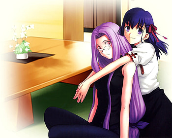 :], servant, smile, cute, fate stay night, master, matou, sakura, rider, lovely, home HD wallpaper