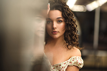 Curly hair woman, girl model HD wallpaper