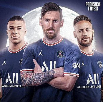 Messi Neymar Mbappe PSG HD wallpaper