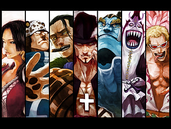 Shichibukai One Piece, donquixote doflamingo, hebihime hanckock, gecko moria, jinbei, marschal teach, juraquille mihawk, barthomelew kuma HD wallpaper