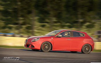 Alfa Romeo Giulietta, racing, car, speed, ea game, race, need for speed, sportscar, video game, red, fast, , road, nfs, alfa romeo HD wallpaper