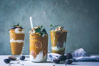 Food, Desert, Cream, Fig HD wallpaper