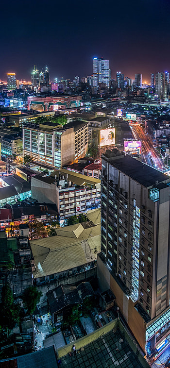 Manila cityscape, Modern architecture, Urban development, Metropolitan charm HD phone wallpaper