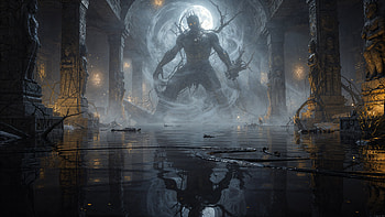 Forgotten God — Submerged Cathedral, Demon, Giant HD wallpaper