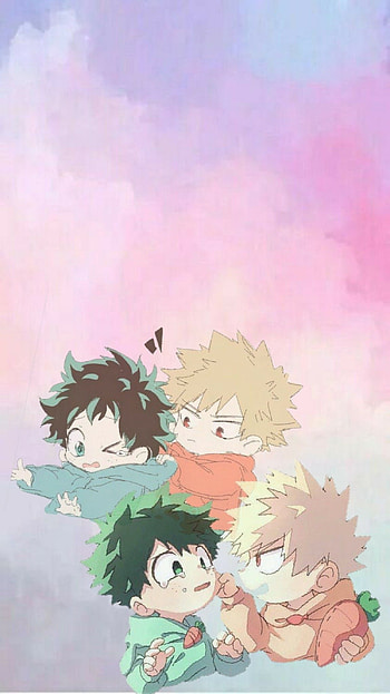 Bakudeku UwU, cloud, head, bkdk, kids HD phone wallpaper