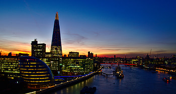 Cities, Sunset, Lights, Night City, Tower HD wallpaper