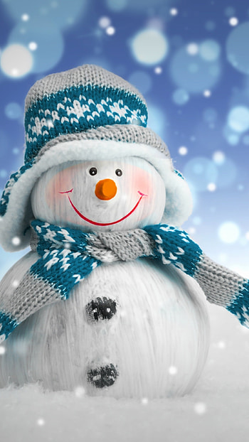 Snowman, Smiley Snowman HD phone wallpaper