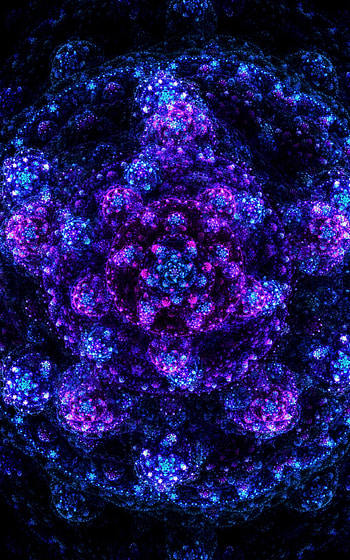 Fractal, pattern, blue-pink shine HD phone wallpaper