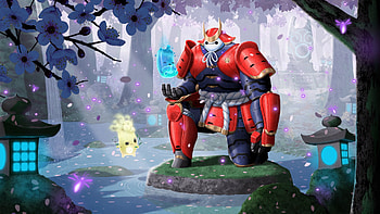 Epic Fortnite Baymax : Samurai Guardian in a Mystical Realm, video game, Fortnite, Baymax HD wallpaper