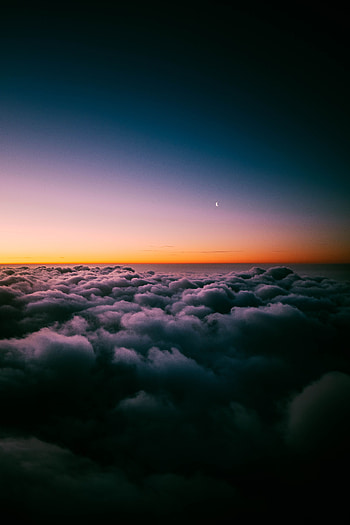 Sky, clouds, horizon, twilight HD phone wallpaper