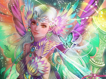 Fairy Queen, fairy, wings, colorful, fantasy, queen HD wallpaper