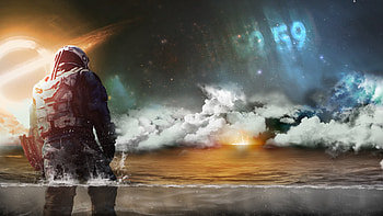 Interstellar (movie), Gargantua, Sea, Storm, Clouds, Time / and Mobile Backgrounds HD wallpaper