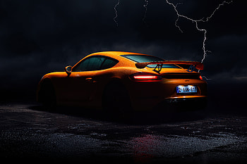 Porsche Cayman GT4 Rear , porsche-cayman, porsche, 2022-cars, cars, behance HD wallpaper