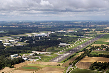 Ingolstadt airport, Civil aviation cooperation, Manching scenic view, Travel connections HD wallpaper