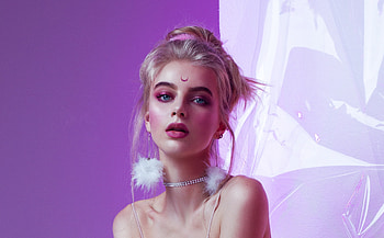 Katie kosova, makeup, girl model HD wallpaper