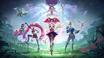 Star Guardian Ezreal Lux Janna Lulu Ezreal Wild Rift League Of Legends , league-of-legends, 2021-games, games HD wallpaper