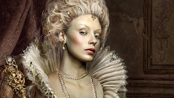 The Princess, blonde, fantasy, art, portrait, princess, woman, beauty HD wallpaper