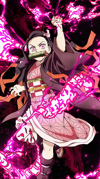Nezuko Kamado Fierce Flame | Demon Slayer Anime , Nezuko Kamado, Anime, Demon Slayer: Kimetsu no Yaiba HD phone wallpaper