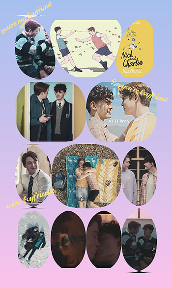 Nick and charlie, collage, heartstopper HD phone wallpaper