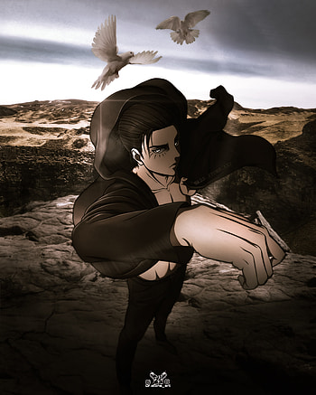Eren Yeager , cloud, sky HD phone wallpaper