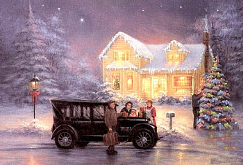 Bring The Family Together, family, lights, car, snow, christmas, tree HD wallpaper