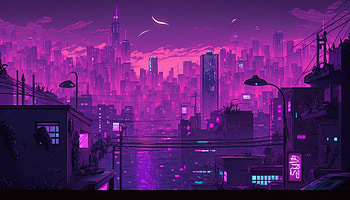 Buildings Purple Ai Art, buildings, pink, artist, artwork, digital-art HD wallpaper