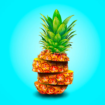 Food, Fruit, Lobules, Slices, Exotic, Pineapple HD phone wallpaper