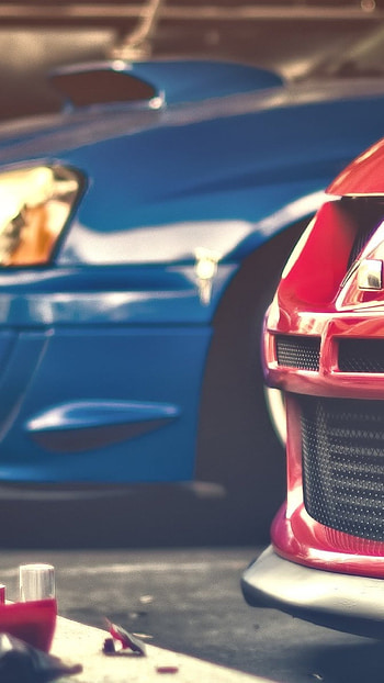 Mitsubishi Lancer Evolution, Subaru Wrx Sti, Front View, Racing, Cars HD phone wallpaper