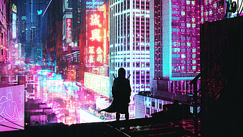 At Neo Night , scifi, cyberpunk, artist, artwork, digital-art, artstation HD wallpaper