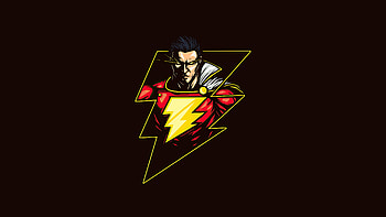Shazam Minimalism, shazam, superheroes, artwork, artist, minimalism, behance HD wallpaper