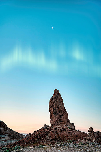 Nature, Stones, Rocks, Month, Evening HD phone wallpaper