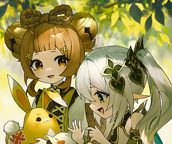 Nahida & Yaoyao, Yaoyao (Genshin Impact), Nahida (Genshin Impact), video game, Genshin Impact HD wallpaper