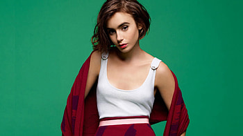 Lily Collins, Short Hair HD wallpaper