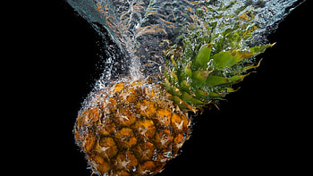 Water splash, Laptop , Pineapple, Summer HD wallpaper