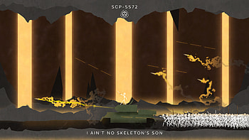 SCP-5572: I Ain't No Skeleton's Son, skeleton, tank, cave, SCP Foundation HD wallpaper