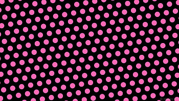 pink hexagon black polka dots hot pink HD wallpaper
