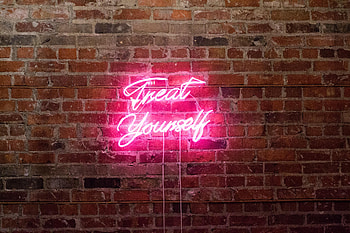 Words, Neon, Backlight, Illumination, Phrase, Inscription, Brick Wall HD wallpaper