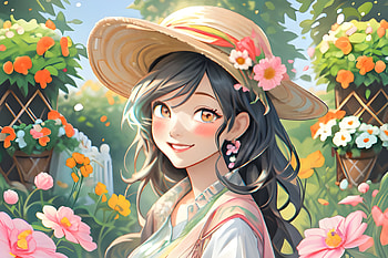Miray, garden, Anime, flower HD wallpaper