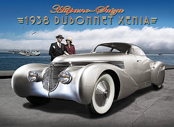 1938 Dubonnet Xenia, 1938, painting, vintage, car HD wallpaper