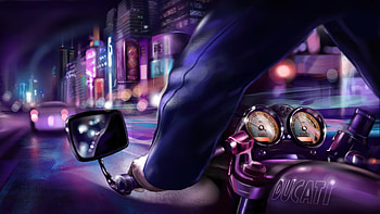 Ducati Rider 2020, artist, artwork, biker, ducati, artstation HD wallpaper